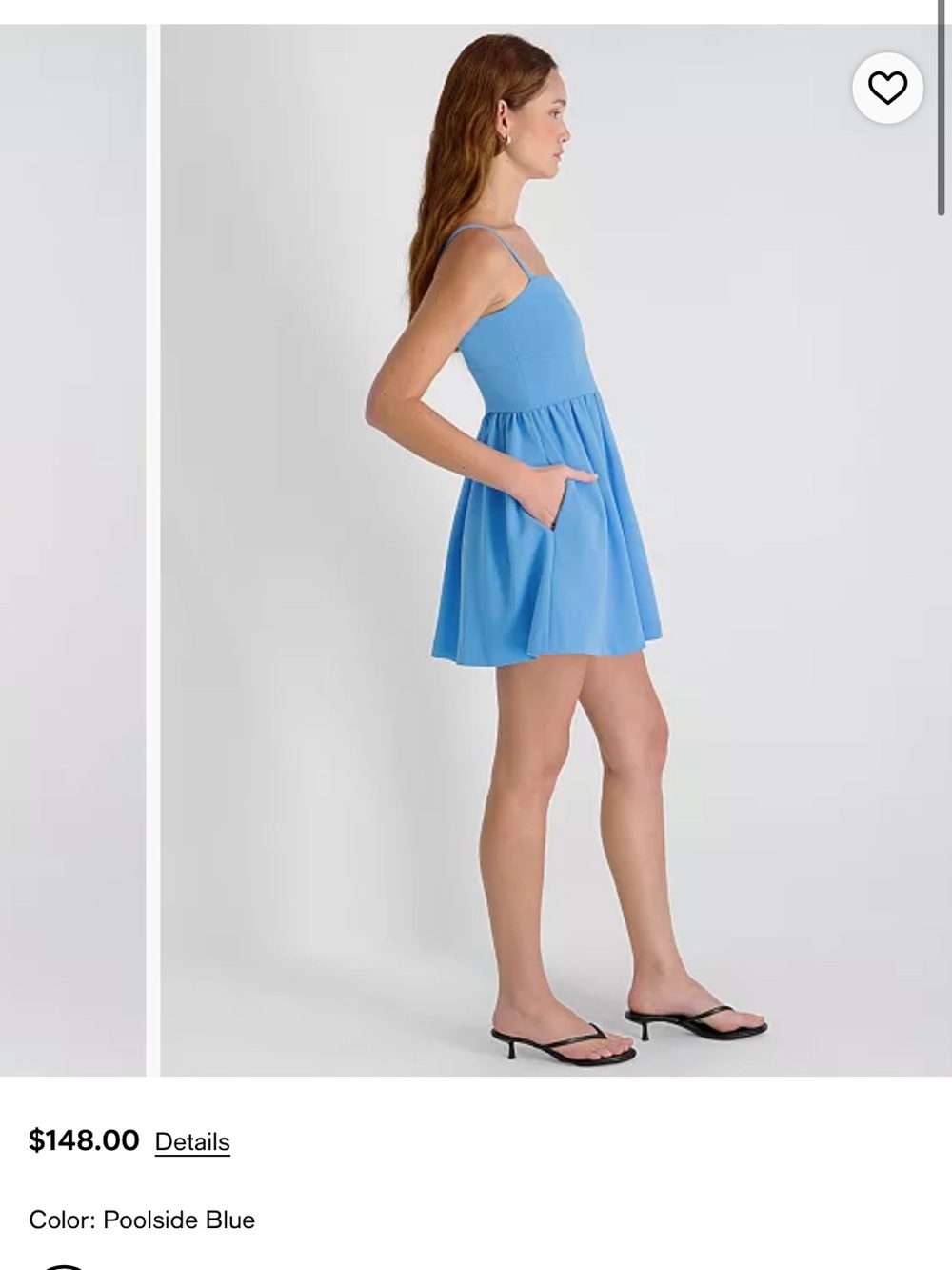French Connection Poolside Blue
Women's Sweetheart Neck Mini Dress - Picture 3 of 5